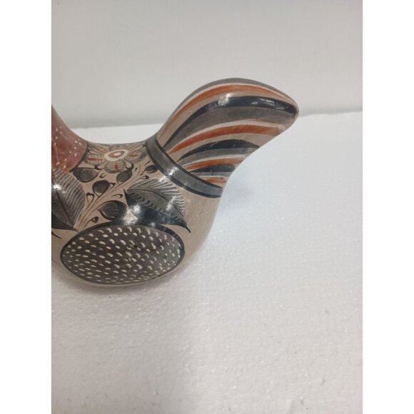 Vintage Tonala Pottery Hand Painted Ceramic Bird Figurine Mexican Folk Art - Picture 2 of 9